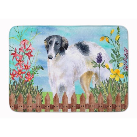 Carolines Treasures Borzoi Spring Machine Washable Memory Foam Mat CK1234RUG